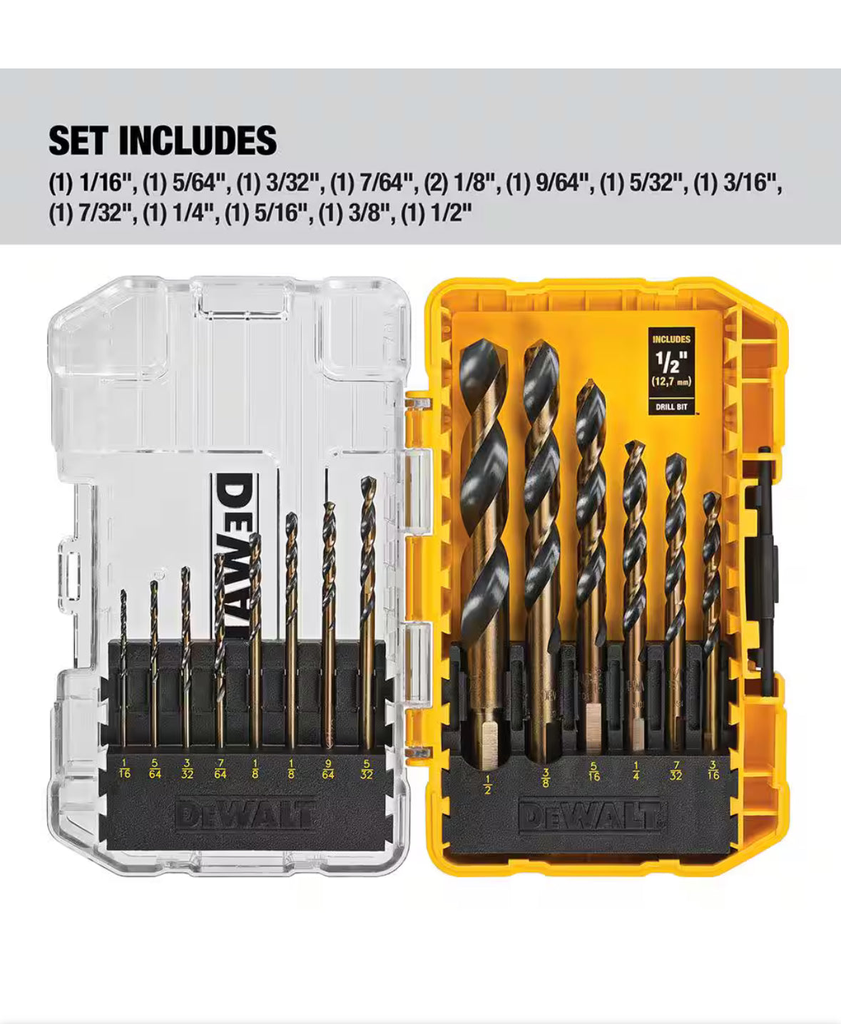 DeWalt Black&Gold Drill Bit Set 14 Pieces - Best Value!